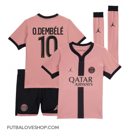 Dres Paris Saint-Germain Ousmane Dembele #10 Tretina pre deti 2024-25 Krátky Rukáv (+ trenírky)